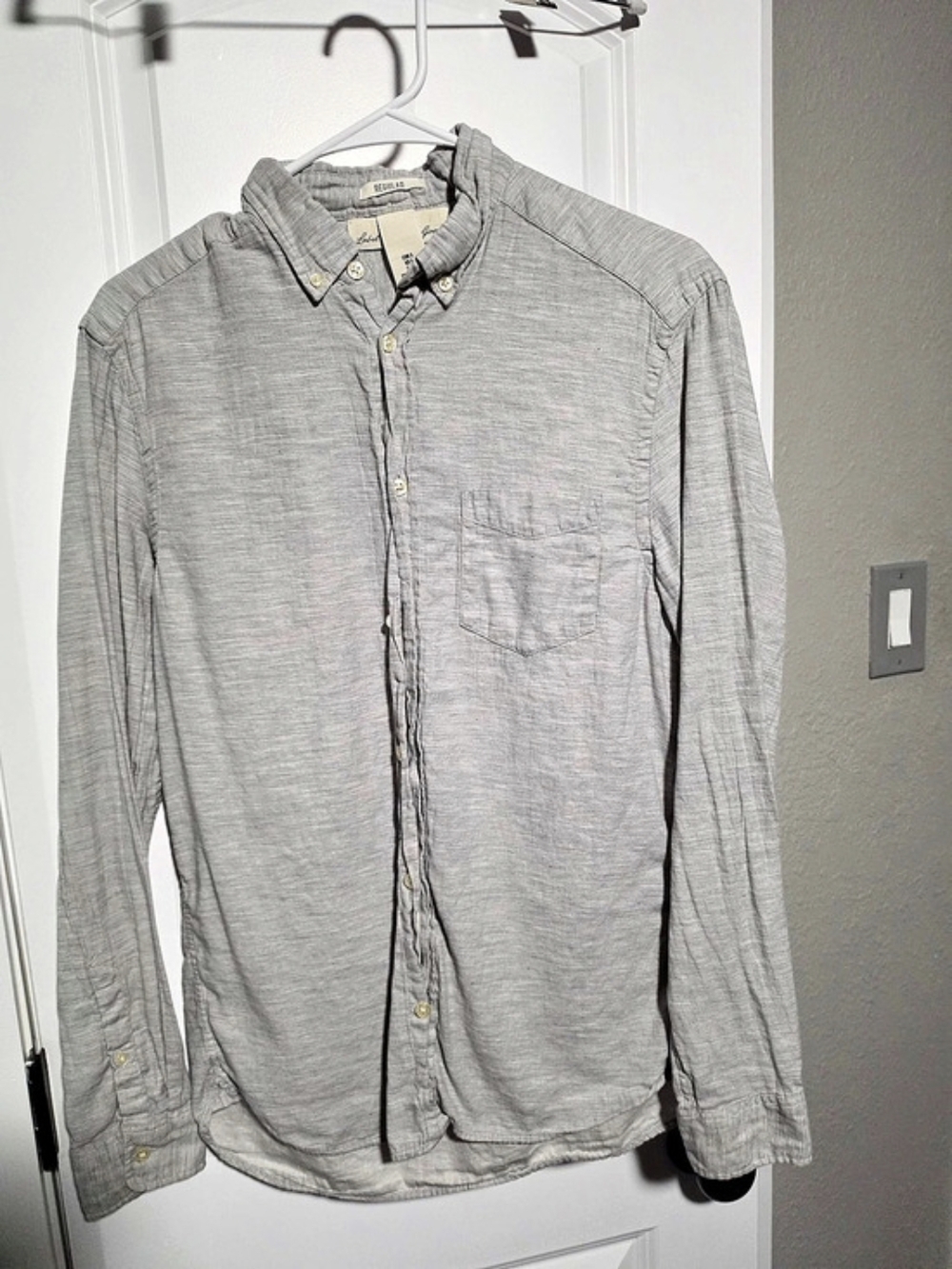 H&M Small Gray Cotton Button Down Size Small